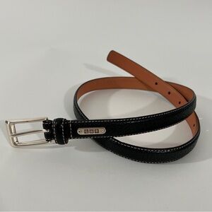 RALPH LAUREN - Black Italian Leather Belt - Women’s Small